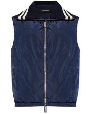 DSquared² Jassen ,Blauw ,Leer Geïsoleerd Vest