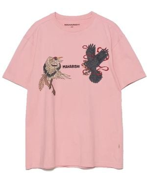 Maharishi Schwarze Krähe Weiße Reiher Tee - Pink