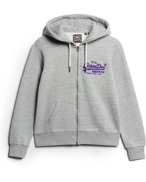 Superdry Zip-Throughs - Gris