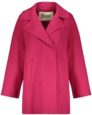 Herno Double-Breasted Coats - Rosso