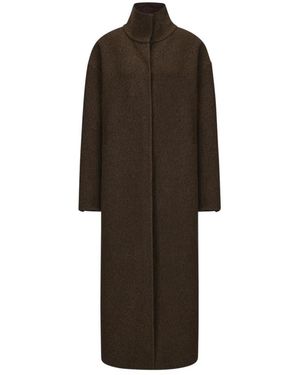 Ruohan Single-Breasted Coats - Marrón