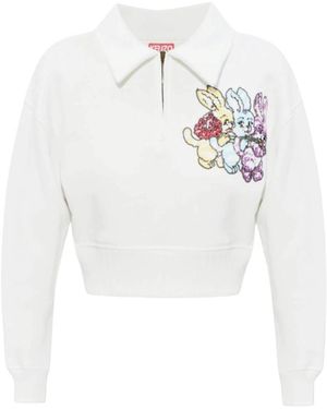 KENZO Hoodies & Sweatvesten ,Wit ,Katoen Sweat