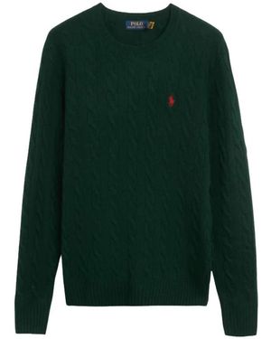 Polo Ralph Lauren Cable Knit Crewneck Sweater - Groen