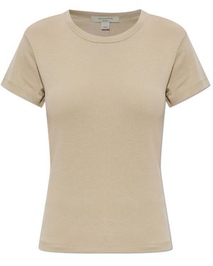 AllSaints Tops ,Katoen Stevie T-Shirt - Naturel