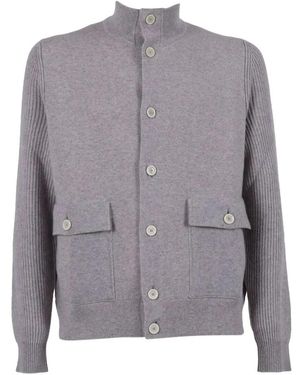 Lardini Truien & Vesten ,Grijs ,Dubbelgebreid Jack