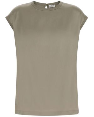 Brunello Cucinelli Blouses - Grey