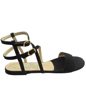 L'Autre Chose Flat Sandals - Black