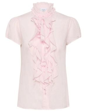 Saint Tropez Overhemden ,Roze ,Katoen Blouse