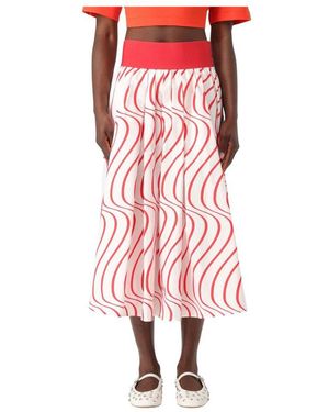MSGM Midi Skirts - Rouge