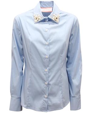 Relish Overhemden ,Blauw ,Camicia Jeans Yoh Wo Shirt