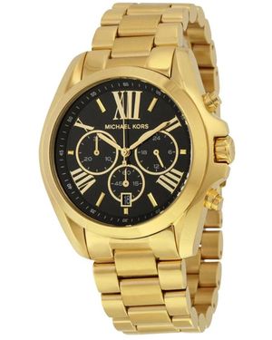 Michael Kors Accessoires ,Geel ,Bradshaw Chronograph Horloge - Metallic