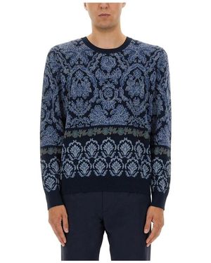 Etro Round-Neck Strickwaren - Blau