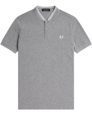 Fred Perry Tops ,Grijs ,Katoen Bomber Collar Polo