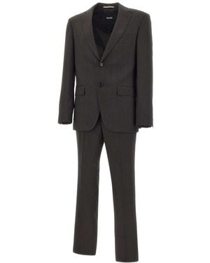 HUGO Single Breasted Suits - Black