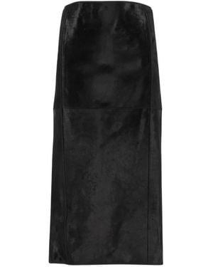 DURAZZI MILANO Leather Skirts - Black
