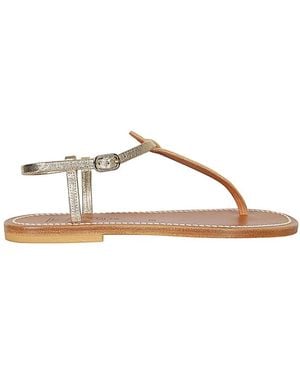 K. Jacques Flat Sandals - Metallic