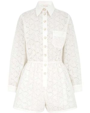 Zimmermann Playsuits - White