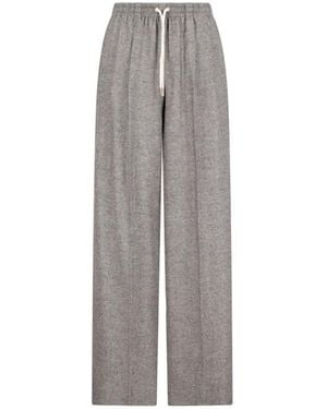 Celine Hose Mit Kordelzug Aus Kaschmirflanell - Grau