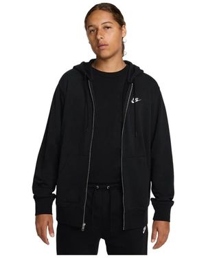 Nike Club Full-Zip French Terry Hoodie - Zwart