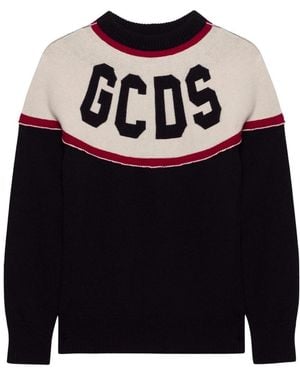 Gcds Stripes Logo Pullover - Blau
