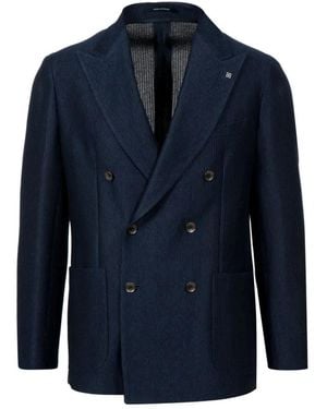 Tagliatore Jassen ,Blauw ,Katoen Double-Breasted Blazer
