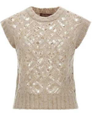 Max Mara Truien & Vesten ,Wol Albero Vest - Naturel