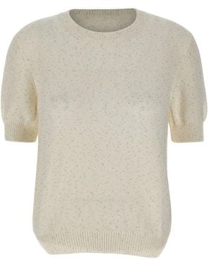 Gran Sasso Round-Neck Knitwear - Natural