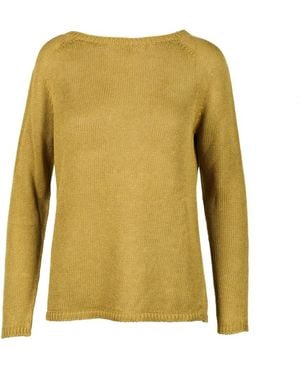 Max Mara Round-Neck Knitwear - Jaune