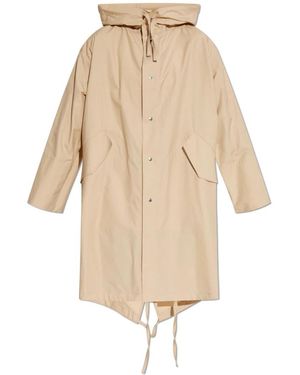 Jil Sander Jassen ,Katoen Katoenen Parka Met Capuchon - Naturel