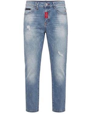 Philipp Plein New Tapered Fit Jeans Basic - Blauw
