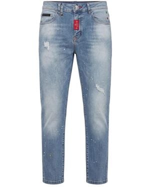 Philipp Plein Slim-Fit Jeans - Bleu