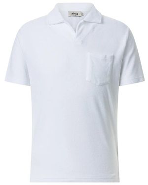 Altea Tops ,Wit ,Katoen Cotton Terry Polo Shirt