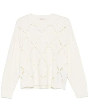 Liu Jo Round-Neck Knitwear - White