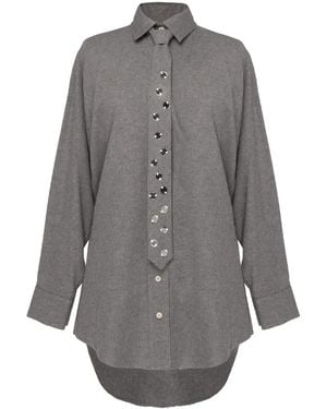 Alysi Shirt Met Lange Mouwen - Grijs