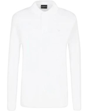 Armani Polo Met Lange Mouwen - Wit