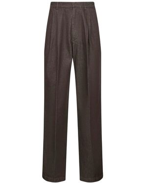 Dries Van Noten Straight Trousers - Marron