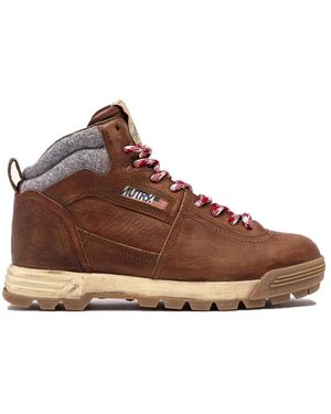 Autry Leder Mid-Top Wanderstiefel - Braun
