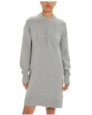Calvin Klein Knitted Dresses - Grey