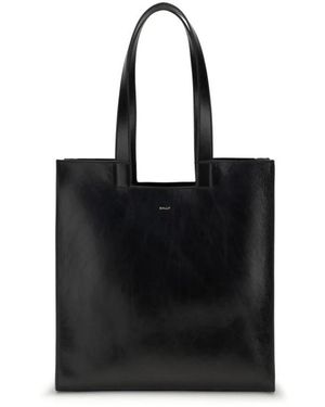 Bally Minimalistische Leren Tote Tas - Zwart