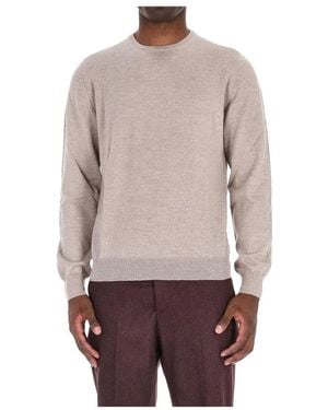 Barba Napoli Round-Neck Knitwear - Marrone