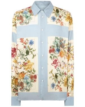 Gcds Floral Shirt - Blau