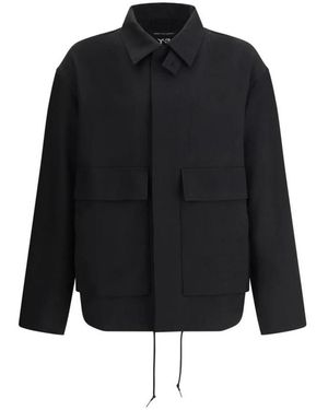 Y-3 Maxi-Print Patch Jas Met Koordzoom - Zwart