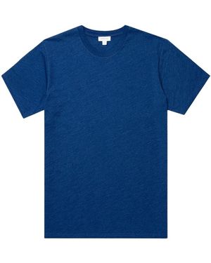 Sunspel Riviera Midweight T-Shirt - Blauw