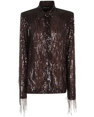 FEDERICA TOSI Overhemden ,Bruin ,Pailletten Sequin Shirt
