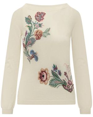 Etro Round-Neck Knitwear - Blanco