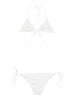 Oséree Badmode ,Wit ,Pailletten Paillettes Microkini