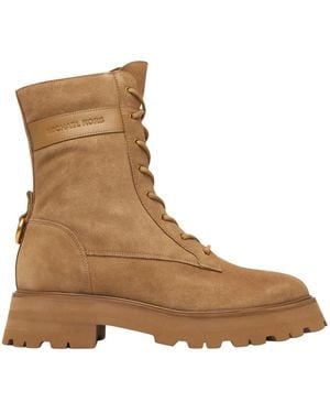 Michael Kors Schoenen ,Bruin ,Polyester Caleb Lug Bootie