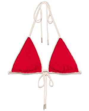 La Perla Badmode ,Roze ,Nylon Roze Bikini Top Met Verwijderbare Pads - Rood