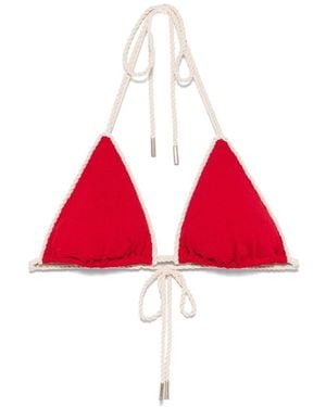La Perla Badmode ,Roze ,Nylon Roze Bikini Top Met Verwijderbare Pads - Rood