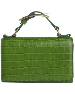 STUDIO AMELIA Grüne Krokodil Mini Clutch Tasche